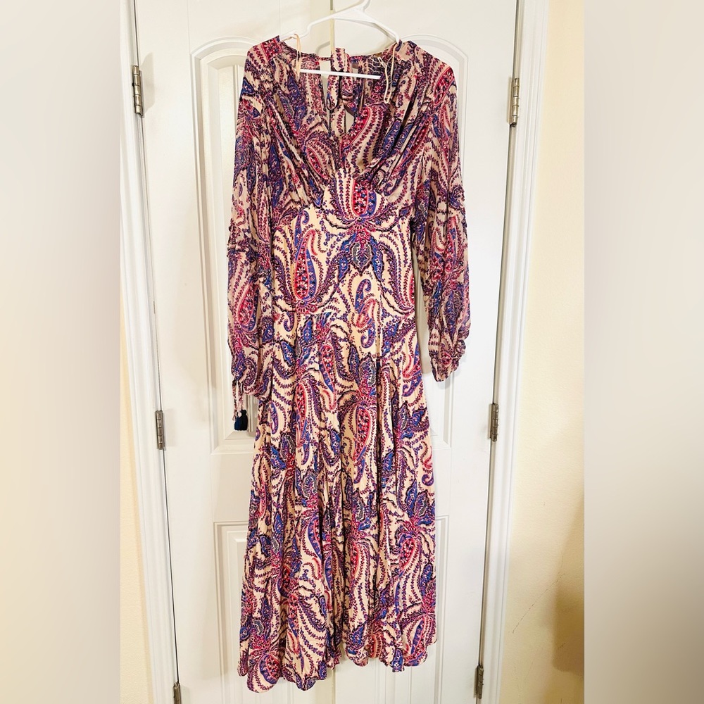 Free People Mirage Vibrant Paisle Maxi Dress